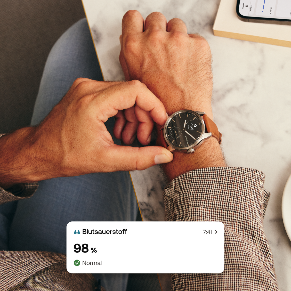 WITHINGS Scanwatch 2 42mm Schwarz