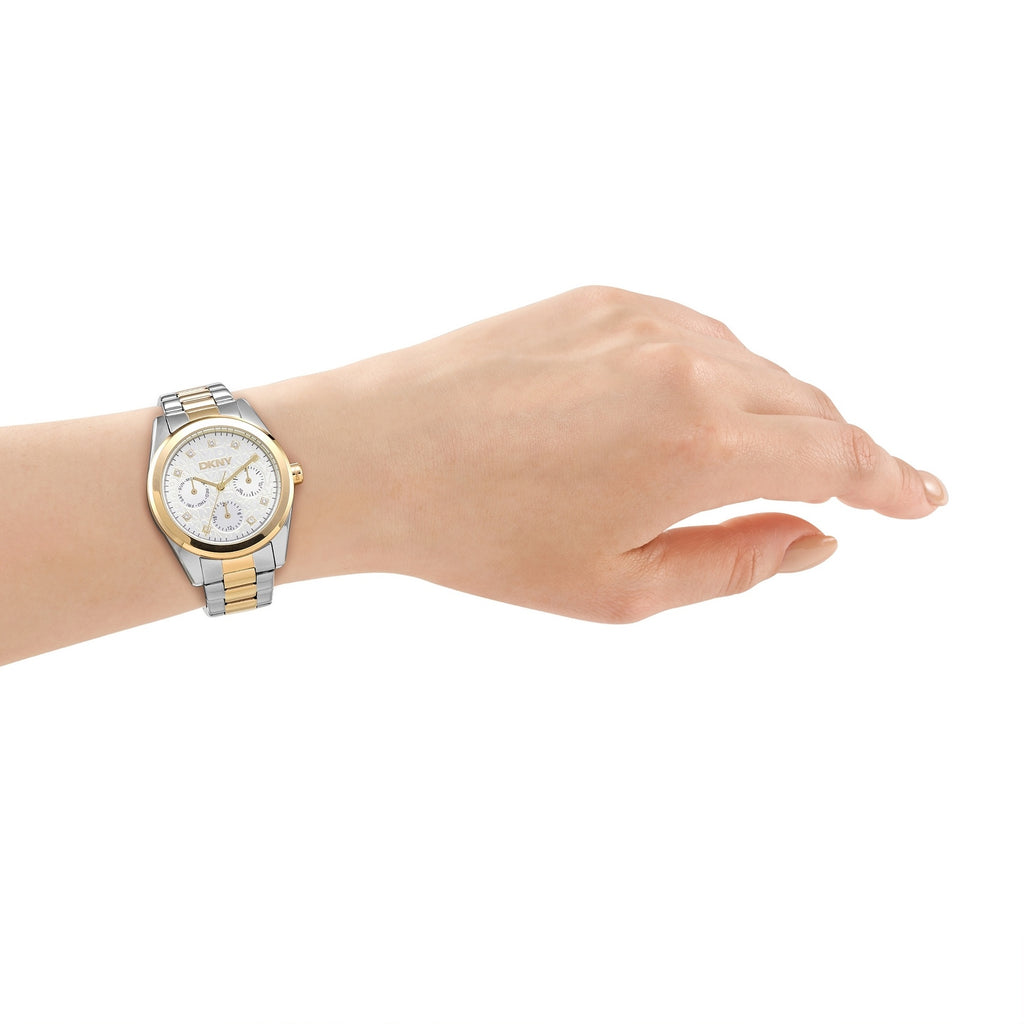 DKNY Uhr Multi Function twotone gold silver