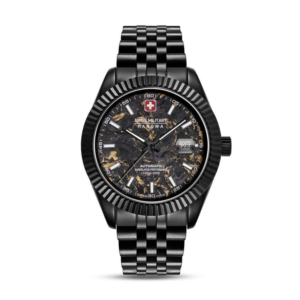 SWISS MILITARY HANOWA UHR BLACK FORGED