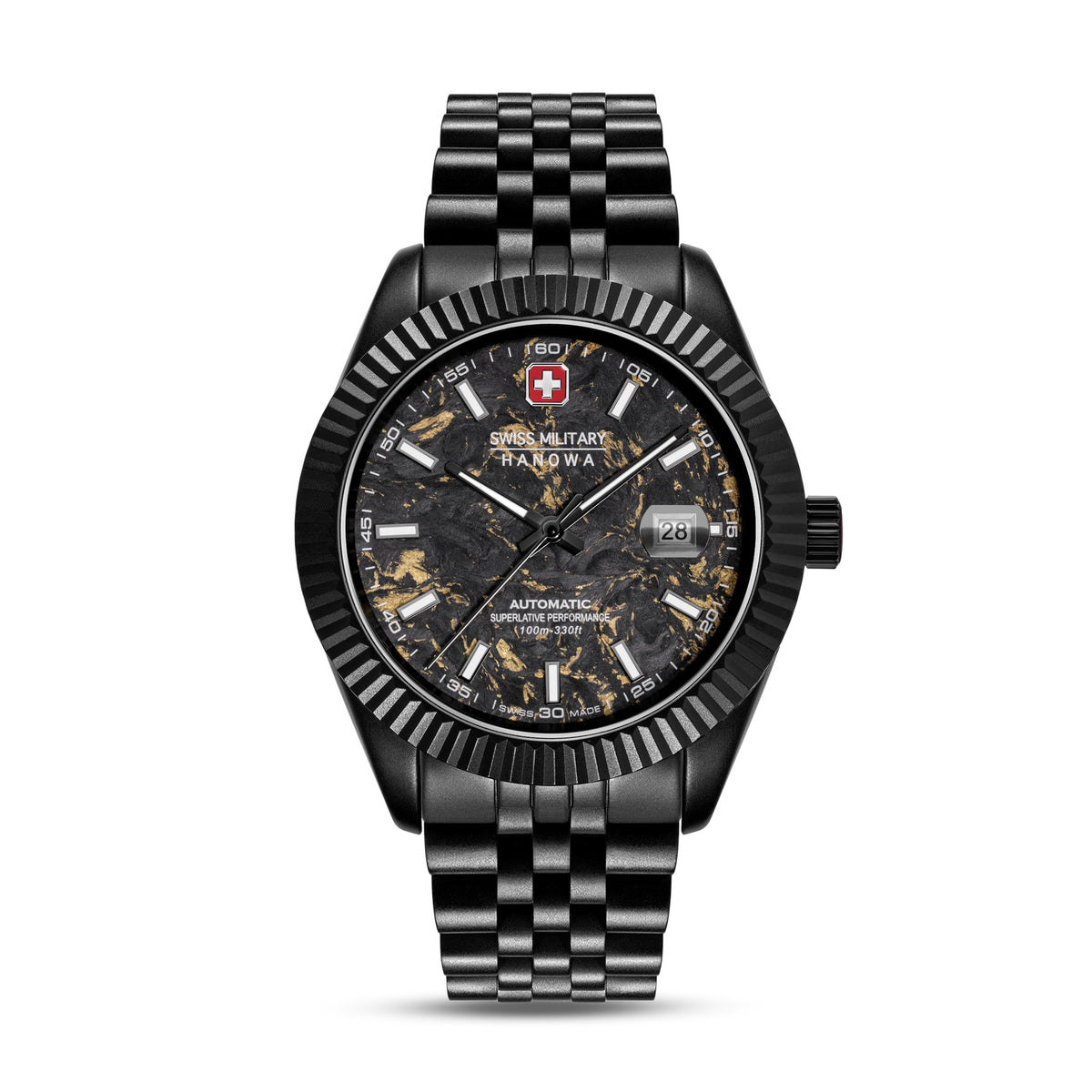 SWISS MILITARY HANOWA UHR BLACK FORGED