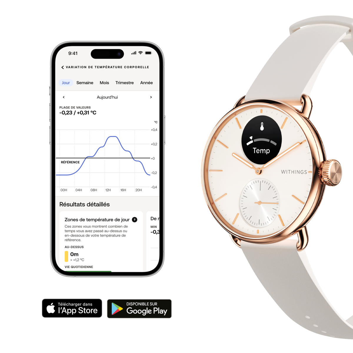 WITHINGS Scanwatch 2 38mm Rosé White