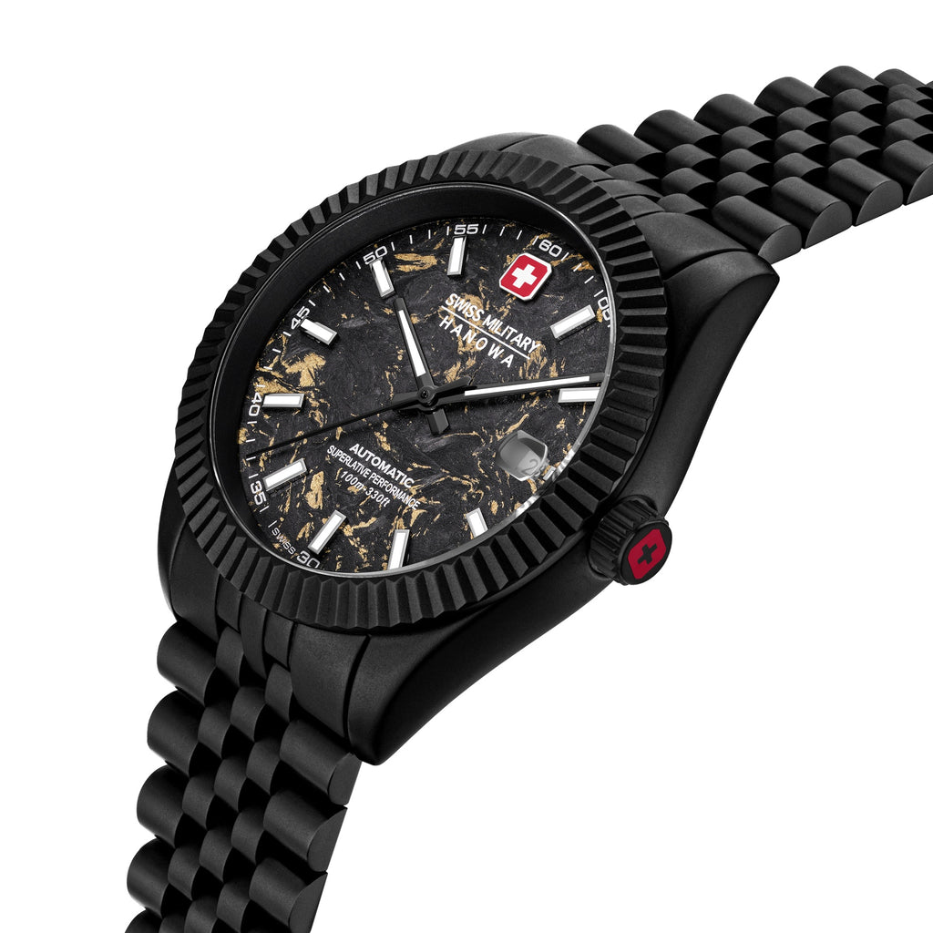 SWISS MILITARY HANOWA UHR BLACK FORGED