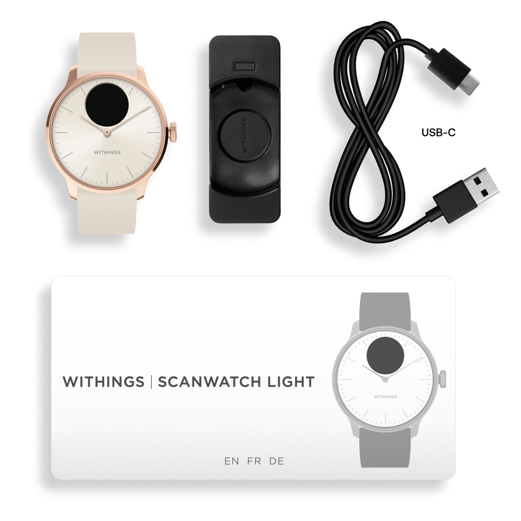 WITHINGS Scanwatch Light 37mm Rosé Weiß