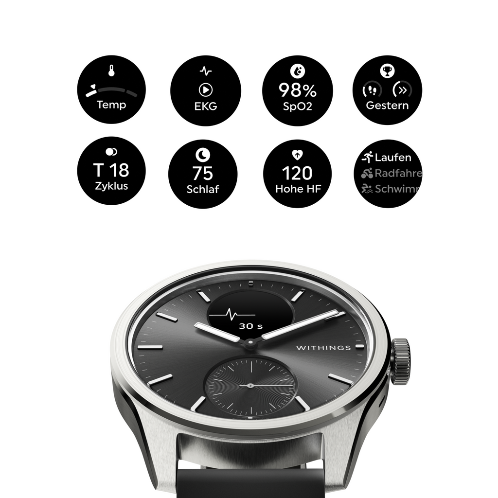 WITHINGS Scanwatch 2 42mm Schwarz