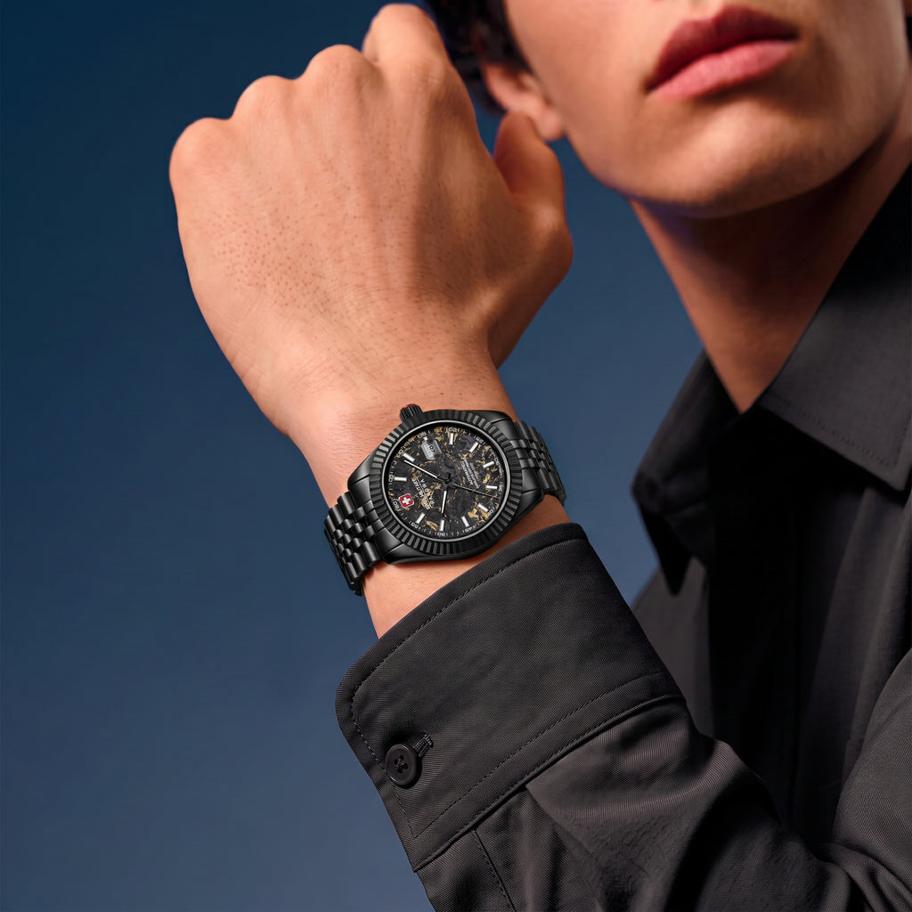 SWISS MILITARY HANOWA UHR BLACK FORGED