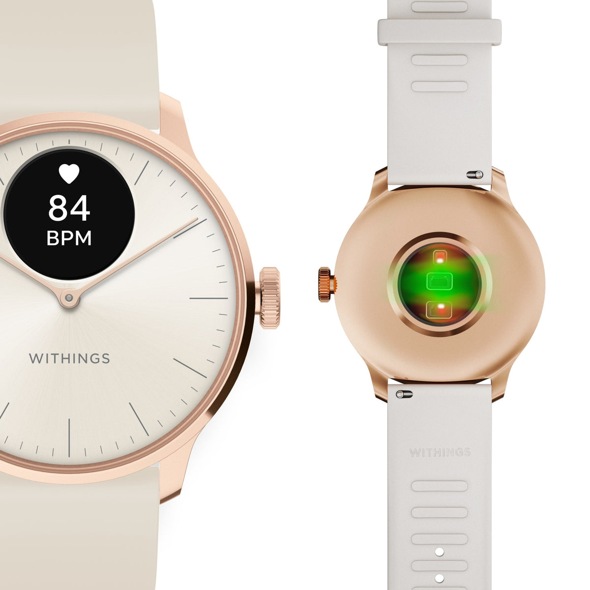 WITHINGS Scanwatch Light 37mm Rosé Weiß