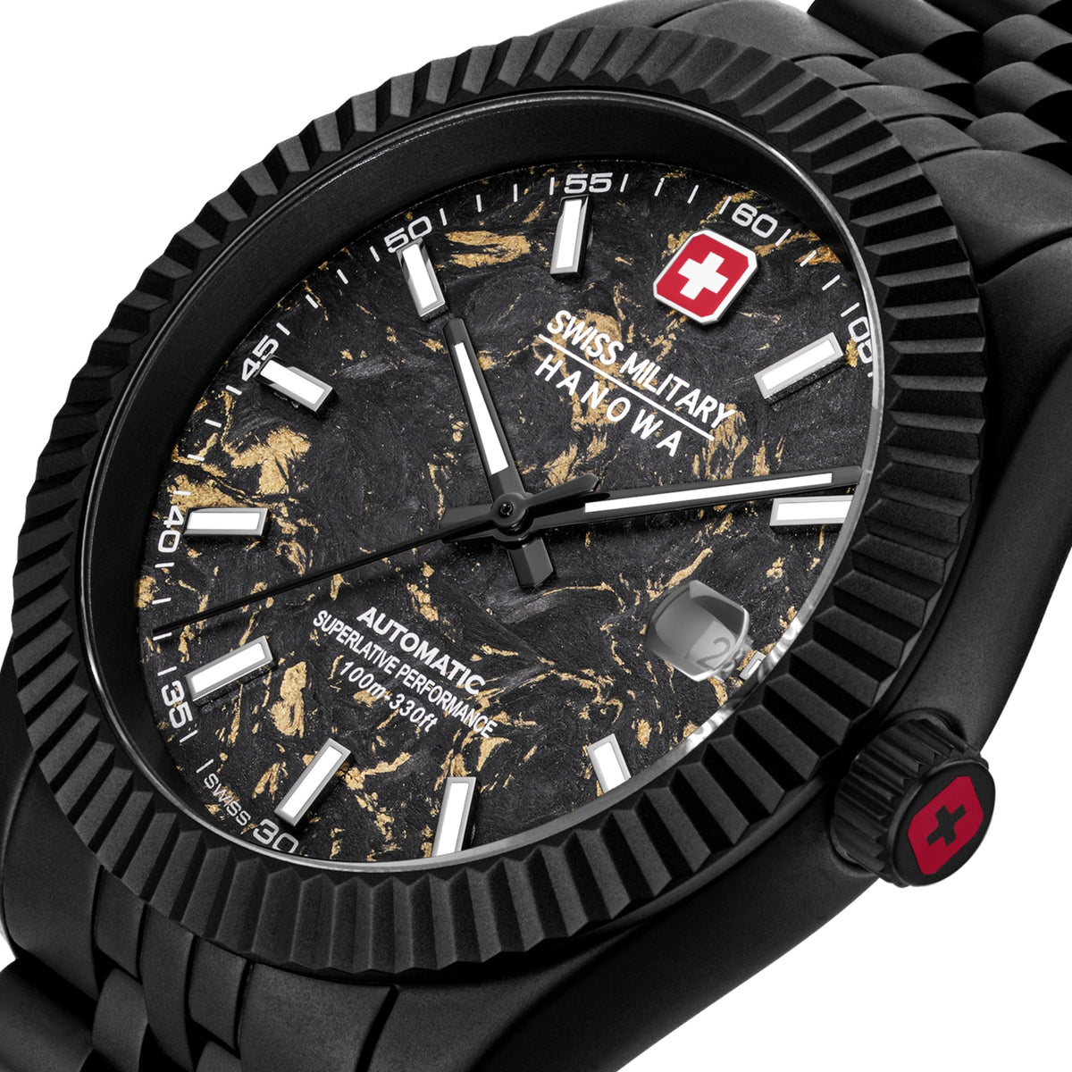 SWISS MILITARY HANOWA UHR BLACK FORGED