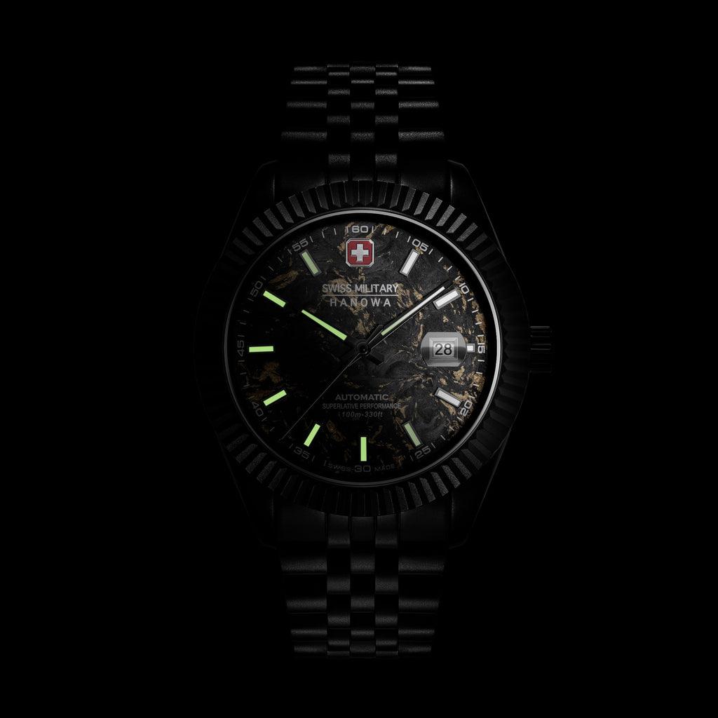 SWISS MILITARY HANOWA UHR BLACK FORGED